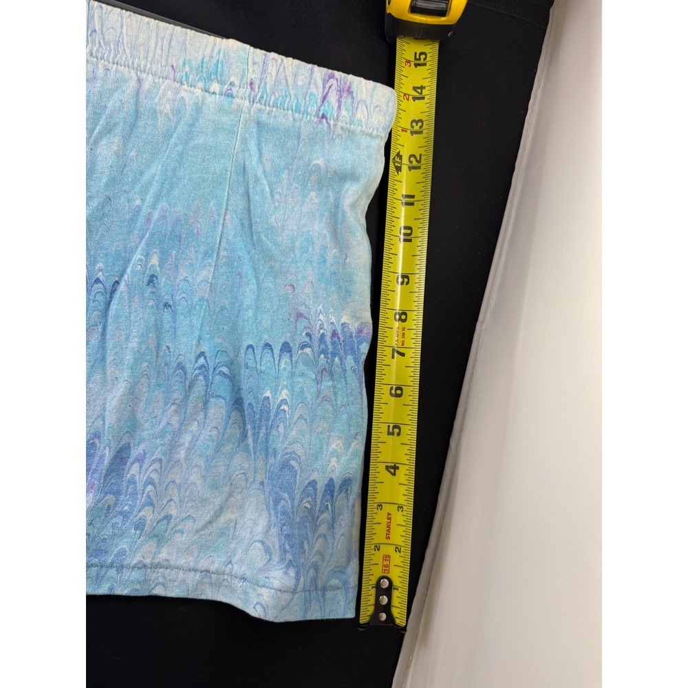 Shirleighs Marbled Art Blue Cotton Skirt Kids Medium Handmade - Picture 7 of 9